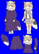 千賀風ワイトスナギツネ+組み立て見本