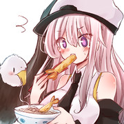 エンプラうどんを食すテンプラさん