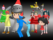 【MMDボカロUTAU東方艦これetc】みんなでXmas服2017【モデル配布】