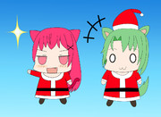 ミニャレアサンタとミニサボケンサンタ