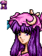 【48*64】ＦＥ聖戦の系譜風・パチュリー・ノーレッジ【１６色ドット絵】