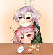 【ワンドロ】衣笠さん(のどてら)に取り込まれた漣