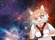 寿司を食べたイエイヌちゃん