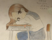 からかい上手の高木さんを色鉛筆で描いてみた