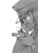 喫煙するあきつ丸