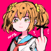 Badalii 病み 中指立てる イラスト 女の子