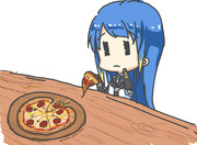 ピザの具が全て落ちた五月雨