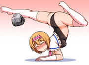 たてなが水着を着て新体操に取り組むALC