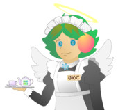 JR8DAGのAM ＆ QRP ホームページ公式イメージキャラクターゆめこ(秋葉原メイド天使風)