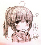 苦い顔の文月ちゃん