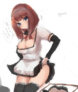 アーちゃんは、日本のメイド服にご不満のようです