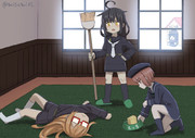 三日月「掃除ですっ！ほらほら、もっち！ごろごろしない！」