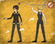 【壁画】折原臨也と平和島静雄