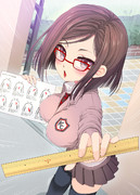 心のチンポジ委員長（キツめの美人JK眼鏡っ娘）