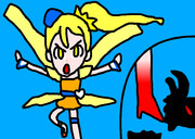 キュアエトワールのきりもみキック