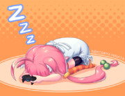 寝落ち ニコニコ静画 イラスト
