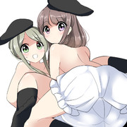 裸ドロワの二童子