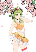GUMIと桜(png)