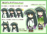 冬服東北ずん子(デフォルメver)立ち絵