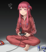 徹夜でゲームをする茜ちゃん