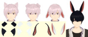 【MMDアクセサリ配布】ケモ耳四種