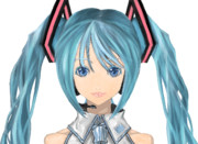 初音ミクのフルカラー水墨画素材が出来上がりました♪