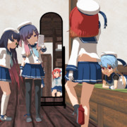 【MMD艦これ】択捉型姉妹の撮り合いっこ
