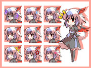 デフォルメ名無しの本読み妖怪立ち絵＋アイコン