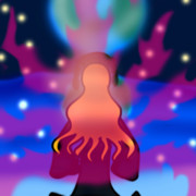 故郷の星が映る海