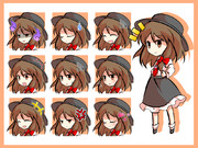 デフォルメ蓮子立ち絵＋アイコン描き直し