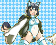 コウテイの衣装を借りたアライさん