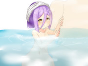 温泉紫シュシュ