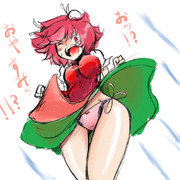 寝る前に描いた桃色仙人華扇ちゃん。