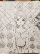 女の子と寄木細工