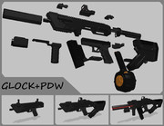 【MMD-OMF8】GLOCK+PDW