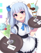 チョコミントアイスパフェ！