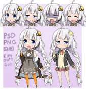 デフォルメあかりちゃん素材