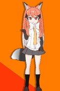 アニメ風アカギツネ