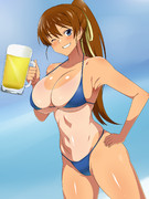 ビールの広告風夏姫ちゃん