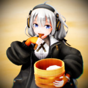 勢いよくご飯を食べる紲星あかりちゃん