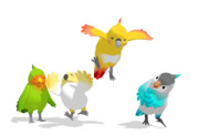 MMD用踊る鳥
