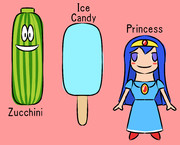 ZIP (Zucchini, Ice-candy, Princess)