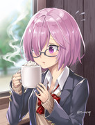 カフェに寄り道してココアを頼んでみたマシュ