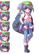 長ズボンにとり立ち絵 表情差分