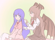 本日のパチュリーさん＆小悪魔さん（問821：文字無し版）