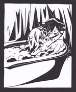 【切り絵】さくらちゃんと進藤くん