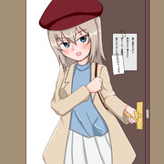 町で噂のハンバーグレストランを訪れたエリカ