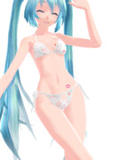 ミクさんの水着拡大