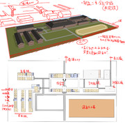 鎮守府外観・見取り図(未完)