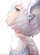 こっちを見るシロさん